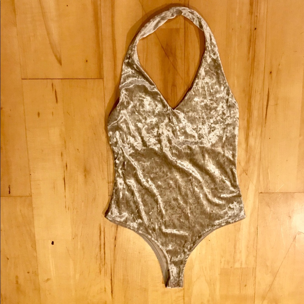 Bodysuit suede top